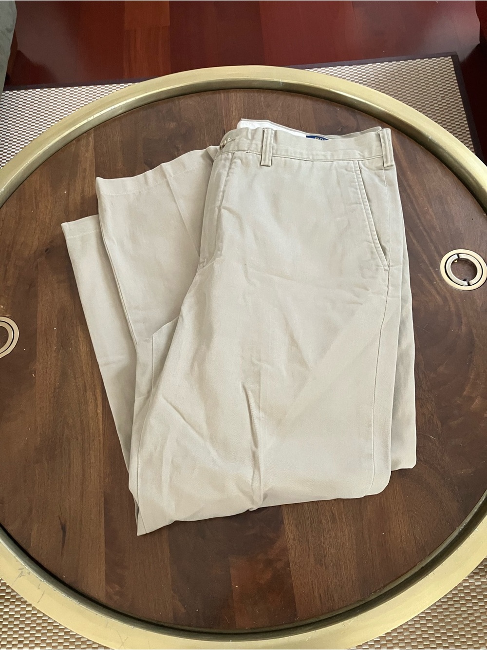 Polo Ralph Lauren Mens Tan Stretch Straight Fit Chino Pants Khaki 36x30
